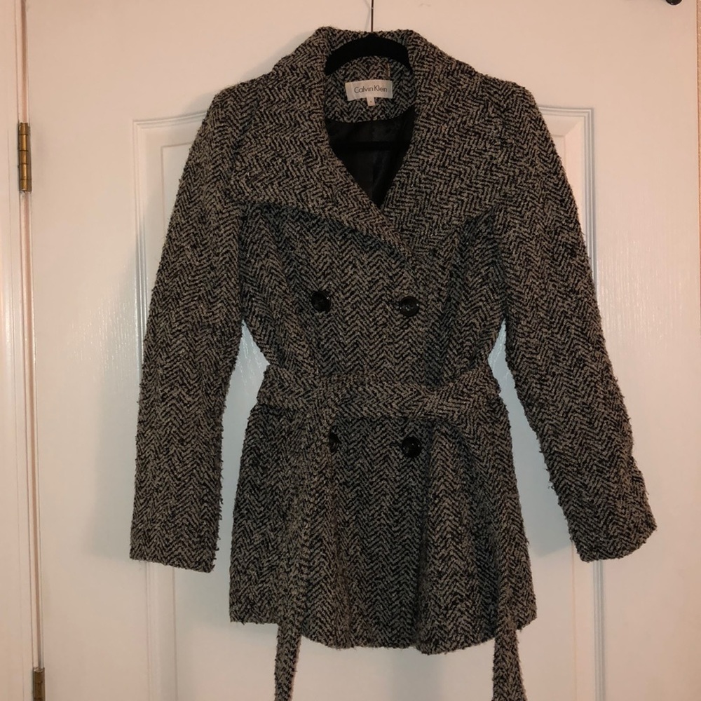 SALE 💢 Calvin Klein Double Breasted Wool Peacoat